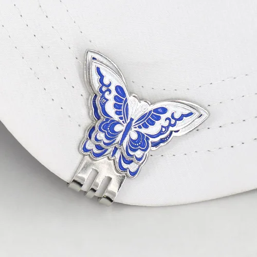 Miniatura 3 de Mariposa Golf Bal L Marcador con clip para sombrero de golf para damas golfistas clip magnético para sombrero para mujeres golfistas