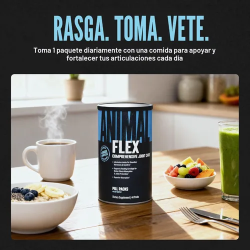 Miniatura 4 de Animal Flex - Suplemento articular de glucosamina y condroitina para mujeres y hombres con dolor con cúrcuma, MSM, boswellia para el cartílago