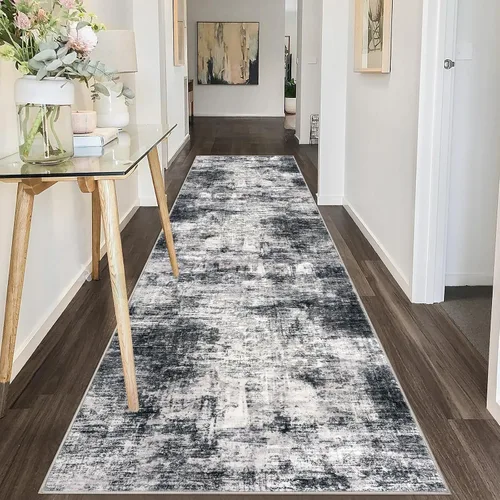 Miniatura 629 de IOHOUZE Alfombra abstracta lavable de 3 x 12 pies para pasillos, antideslizante para cocina, camino de entrada de lana sintética para interiores