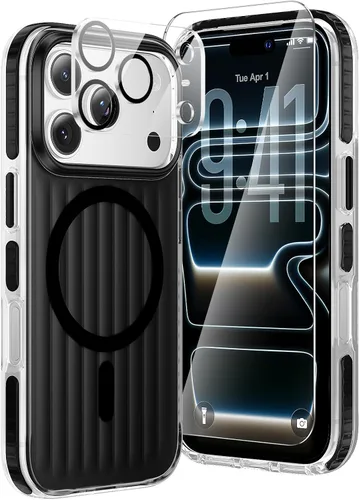 Miniatura 26 de Funda magnética diseñada para iPhone 11 Pro Max, [probada en caídas de grado militar] [compatible con MagSafe] Funda protectora delgada translúcida