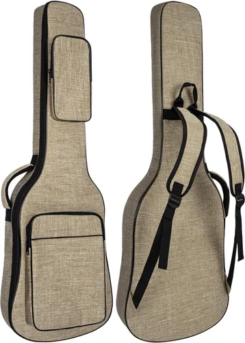 Miniatura 8 de LETSROCK Estuche para Guitarra Bajo, Bolsa de Concierto para Guitarra Bajo Acolchado Grueso Impermeable de 0.38 Pulgadas Mochila Suave Bolsa
