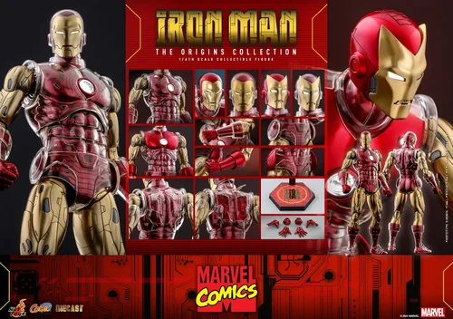 Miniatura 14 de Hot Toys 1:6 Iron Man - Colección Origins, multicolor