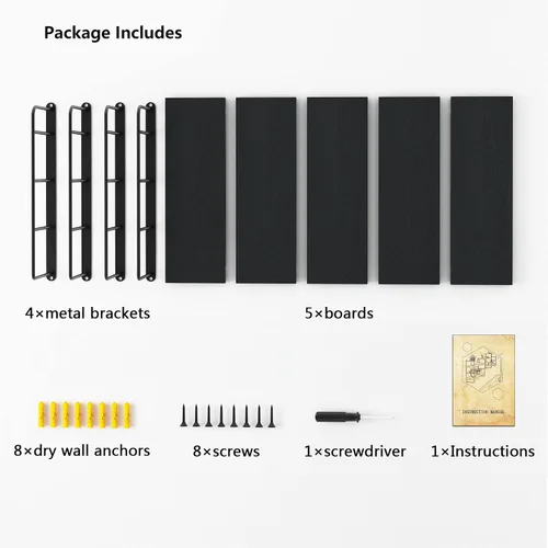 Miniatura 9 de MXCSE Estantes de pared, estanterías montadas en la pared, estantes flotantes de bricolaje para pared, estantes colgantes de madera para habitación