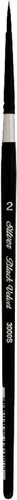 Silver Brush Limited 3000S-2 Pincel redondo Black Velvet para acuarela, gouache, tintas y tintes, tamaño 2, mango corto
