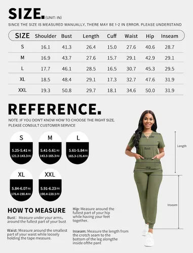 Miniatura 6 de niaahinn Conjunto de uniforme médico de enfermera para mujer, camiseta con cuello en V y pantalones deportivos, uniforme médico, traje para mujer