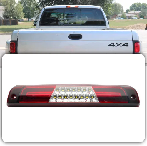 Luz de freno LED de tercera luz de freno trasera de lente roja, luz de freno de montaje alto, lámpara de carga para Chevy Silverado/GMC Sierra 1500