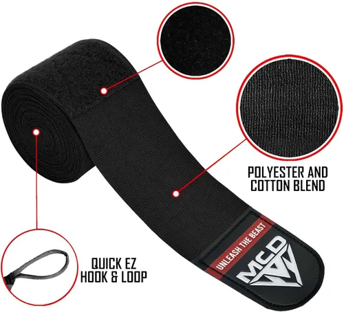 Miniatura 2 de MCD - Envolturas de boxeo para hombres y mujeres de 14.8 ft/180 pulgadas, para guantes de boxeo con lazo para el pulgar, Muay Thai, apretones