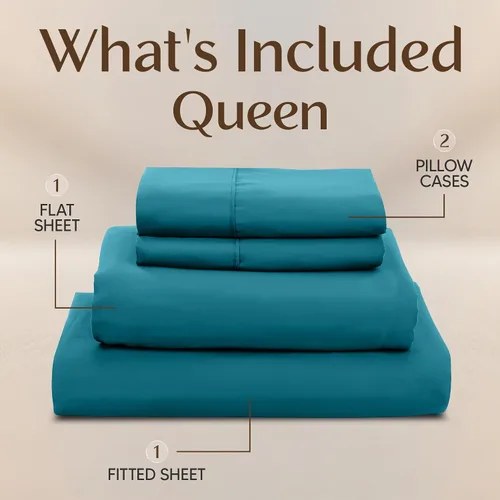 Miniatura 382 de Utopia Bedding Juego de sábanas Queen – Sábanas de 4 piezas para cama tamaño Queen, microfibra suave y transpirable, incluye 1 sábana bajera, 1 Gris
