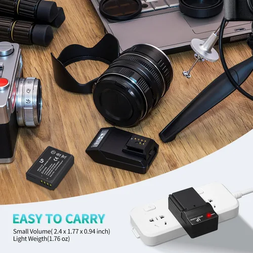 Miniatura 7 de LP LP-E10 Batería recargable, cargador compatible con Canon EOS Rebel T7, T6, T5, T3, T100, 4000D, 3000D, 2000D, 1500D, 1300D, 1200D, 1100D y más 1