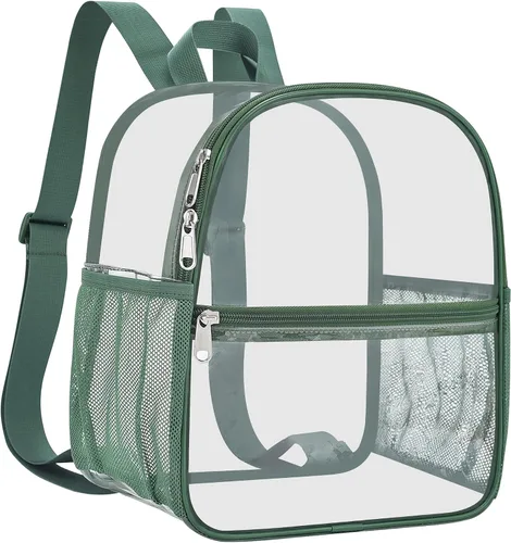 Miniatura 15 de Mochila deportiva transparente para eventos en estadios de 12 x 12 x 6 pulgadas, pequeña para ventiladores, conciertos, playa, trabajo, viajes