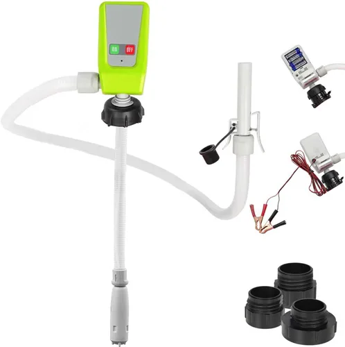 Miniatura 9 de Bomba de transferencia de combustible Humberto, bomba de transferencia de gas con parada automática, 3.2 GPM, batería AA/12V DC 3 modos de potencia