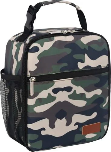 Miniatura 17 de Femuar Bolsa de almuerzo para hombres, mujeres y adultos, pequeña para oficina, trabajo, picnic, bolsa de almuerzo portátil reutilizable, color negro