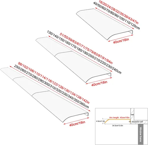 Miniatura 3 de Toldo invisible para ventana, toldo para puerta delantera, toldo de patio al aire libre, cubierta de policarbonato transparente, toldo de entrada