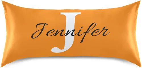 Miniatura 37 de Fundas de almohada negras personalizadas de seda con cierre de sobre, funda de almohada de satén tamaño estándar para personas que duermen