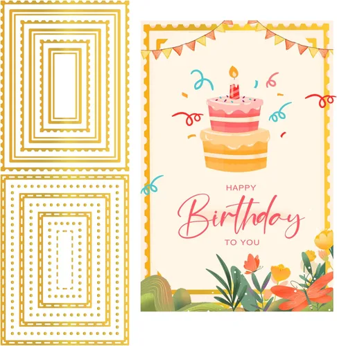 Miniatura 9 de INFUNLY Caja de regalo de 11 Uds. Placa de papel de aluminio caliente Flor Metal Glimmer Cumpleaños DIY Papel para Scrapbooking Decoración Relieve