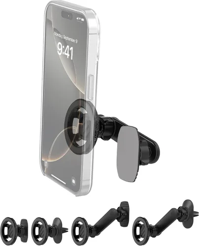 Miniatura 15 de Scosche MagSafe - Soporte magnético para teléfono para salpicadero de automóvil y ventilación con rotación de 360°, soporte de teléfono celular 2