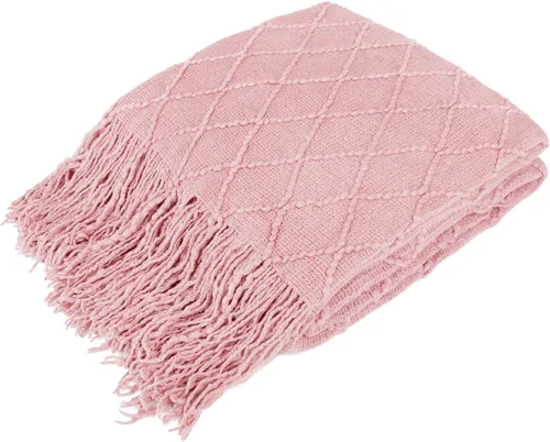 Miniatura 11 de PAVILIA Manta de punto marrón claro para sofá, cama individual, cobija suave de estilo granja para sofá del salón, ligera decorativa para otoño