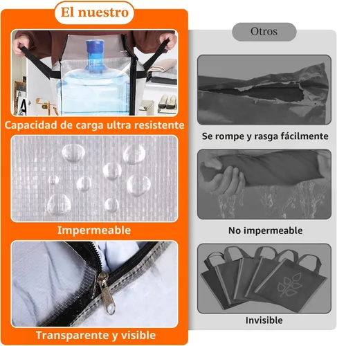 Miniatura 5 de TasticTotes Paquete de 6 bolsas de almacenamiento transparentes para edredón, ropa y ropa de cama, almacenamiento de mantas de plástico