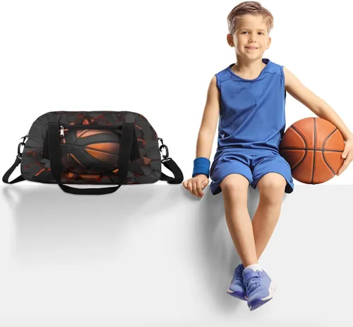 Miniatura 2 de Bolsa de lona ligera para niños, bolsa deportiva de gimnasio para niños y niñas, pequeña bolsa de viaje para baile, bolsa de mano para fiestas
