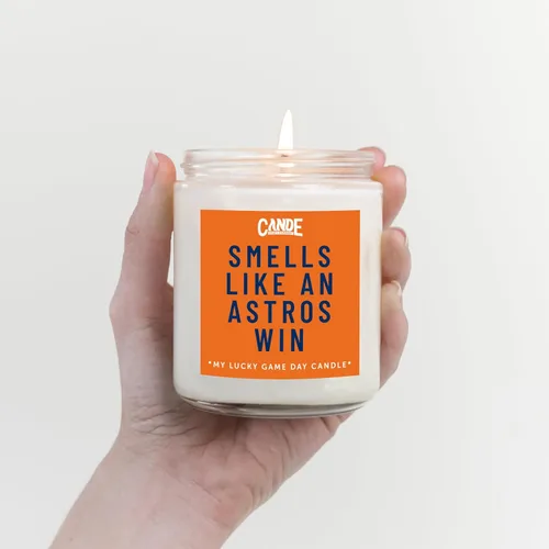 Miniatura 2 de Vela "Huele Como una Victoria de los Astros" – Fragancia de Flor de Cactus – Combustión de Larga Duración – Esencial para el Día del Juego y Regalo