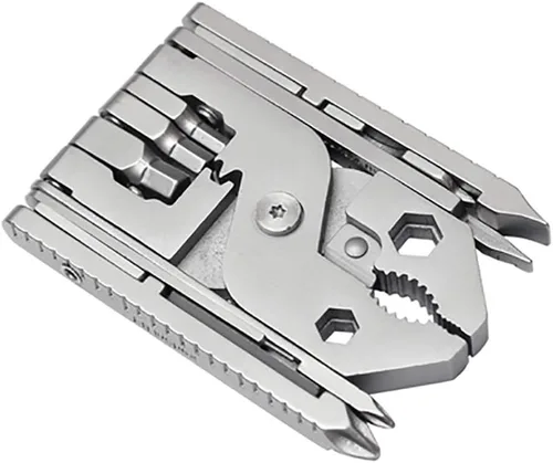 Miniatura 5 de Alicates múltiples, 25 en 1 de acero inoxidable multifuncional alicates multi herramientas conjunto con funda, herramientas de bolsillo portátiles