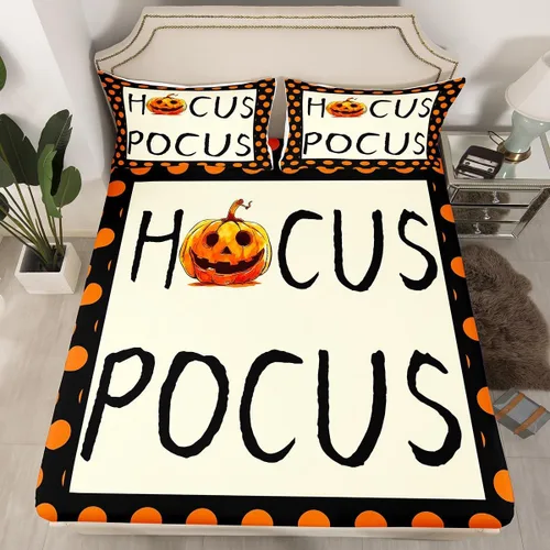 Miniatura 13 de Erosebridal Juego de funda de edredón con diseño de farol de calabaza, tamaño individual, decoración de Halloween, para niños, adolescentes