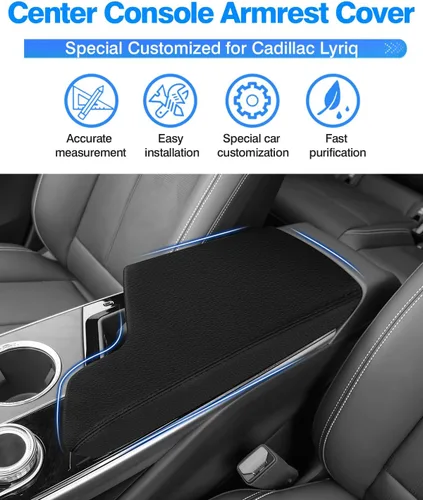 Miniatura 2 de Autorder Funda de consola central para Hyundai Tucson 2016-2019 2020 2021, accesorios de fibra de carbono, funda impermeable antiarañazos