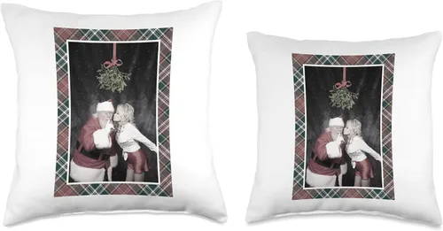 Miniatura 3 de Dolly Parton Kissing Santa Clause - Almohada de almohada, 16 x 16 pulgadas, multicolor
