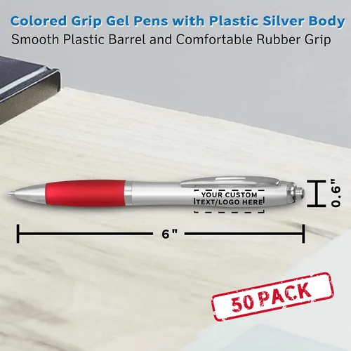 Miniatura 5 de DISCOUNT PROMOS BlackBI - Juego de 10 bolígrafos de gel de agarre de color, paquete a granel, ideal para oficina, escuela, negocios, ferias