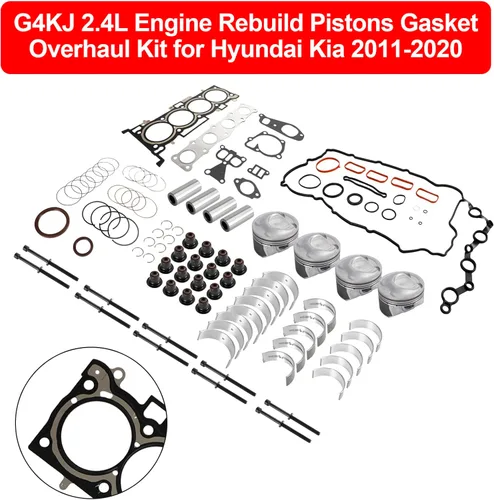 Miniatura 7 de Kit de juntas de culata Kit de reconstrucción de pistones de motor 234102G500 para Kia 4 puertas Sorento 2014-20, Optima 2.4L 2011-18, para Hyundai