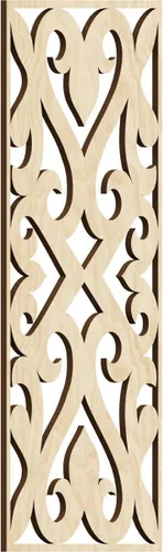 Miniatura 183 de Keene Paneles de pared decorativos de madera con calado, 9 3/8 pulgadas de ancho x 24 3/8 pulgadas de alto x 1/4 de alto, roble rojo rojo (Red Oak)