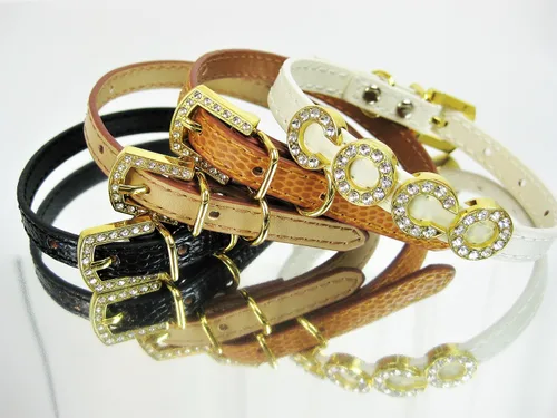 Miniatura 2 de House of Furbaby Collar de perro extra pequeño Personalizado Collar fino para perro Dorado Luxe para Chihuahua, Yorkie, Minion, Shih Tzu