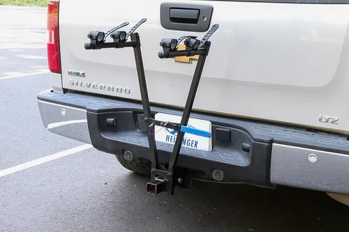 Miniatura 4 de Heininger Advantage Portabicicletas V-Rack para 2 bicicletas, remolque mientras transportas, cable bloqueable incluido, diseño compacto y plegable