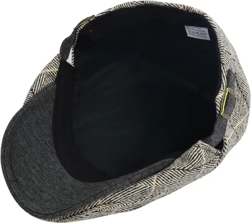 Miniatura 4 de meioro Gorra Plana de Algodón para Hombre Sombrero Newsboy de Tweed Espiga Sombreros Ajustables de Mezcla de Lana Gorras Gatsby Cabbie Ivy cuadros