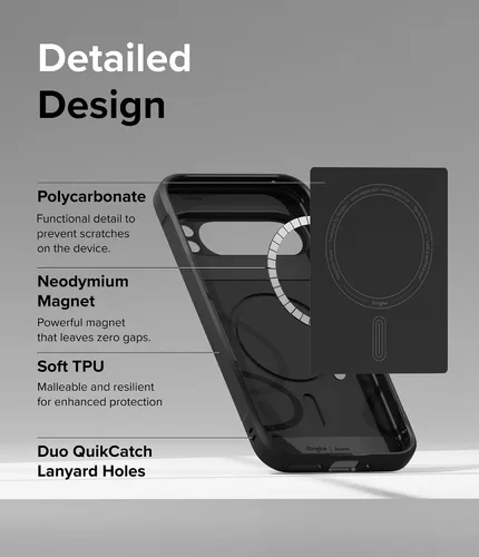 Miniatura 7 de Ringke Onyx [Compatible con MagSafe] Diseñado para funda de Google Pixel 9 Pro XL, tecnología antihuellas previene manchas aceitosas, agarre