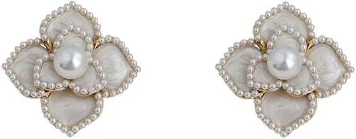 Miniatura 2 de H&Z - Aretes de aguja de plata 926 con diseño de flor de perla, estilo vintage, estilo barroco, boda, regalo de cumpleaños para mujer