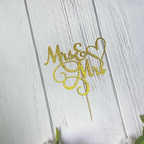 Miniatura 7 de Decoración para tartas de la señora y la señora, decoración para tartas de boda y aniversario, homosexuales y lesbianas, unión matrimonial LGBT