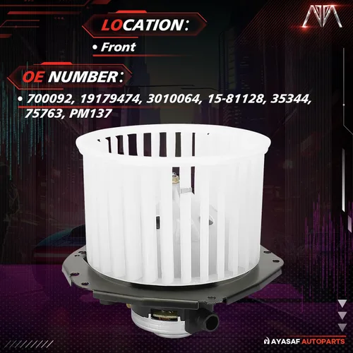 Miniatura 3 de 700092 Conjunto de motor ventilador HVAC compatible con Chevy Astro/Blazer/Corvette/Camaro, para GMC Safari/Sonoma/Jimmy, para Buick