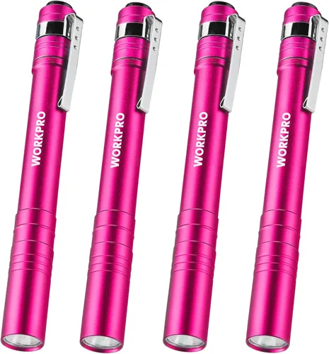 Miniatura 9 de WORKPRO Luz de bolígrafo LED, Linternas de bolígrafo de aluminio, Linterna de bolsillo con clip para inspección, emergencia, uso diario, 2