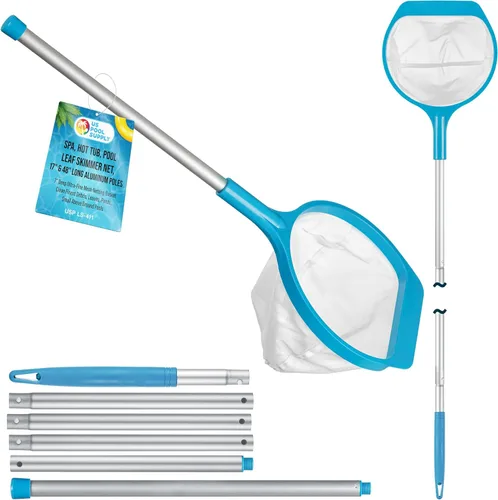 Miniatura 6 de U.S. Pool Supply Red Profesional Manual para Recoger Hojas de Spa, Bañera de Hidromasaje, Piscina con Poste de Aluminio de 12" - Bolsa Cesta