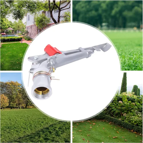 Miniatura 2 de YIYIBYUS Pistola rociadora de riego de 2 pulgadas, 65-80M de área de impacto grande 360 rociador de agua ajustable para riego agrícola a gran escala