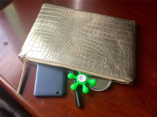 Miniatura 3 de Bolso de piel sintética para mujer, grano de cocodrilo