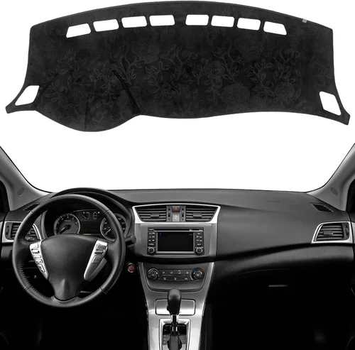 Miniatura 26 de Alfombrilla Protectora para Salpicadero Compatible con Nissan Altima 2012-2007 (Código de Cuerpo L32, Sin Modelos HUD), Alfombrilla Antirreflejos