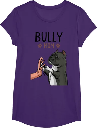 Miniatura 15 de American Bully Mom Cute Dog Mama Camiseta divertida para mujer, Blanco, S