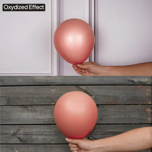 Miniatura 9 de PartyWoo 50 globos metálicos de oro rosa de 5 pulgadas y 50 globos dorados metálicos de 5 pulgadas, juego mini cromado