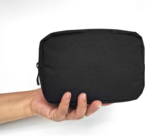 Miniatura 5 de Pequeña bolsa de maquillaje para bolso, paquete de 2 bolsas de viaje con cremallera, mini organizador portátil versátil para artículos de tocador
