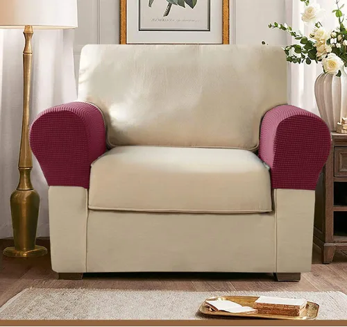 Miniatura 5 de LINGXIYA Funda de Reposabrazos de Terciopelo Suave y Elástico, Fundas para Reposabrazos de Sillas/Sofas, Fundas para Brazos de Sofá, Protector