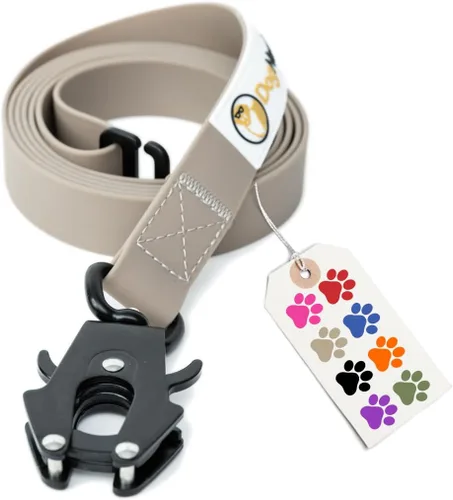 Miniatura 9 de Correa táctica de silicona resistente para perros de 6 pies con mosquetón de liberación rápida, correa de tráfico perfecta para perros grandes que
