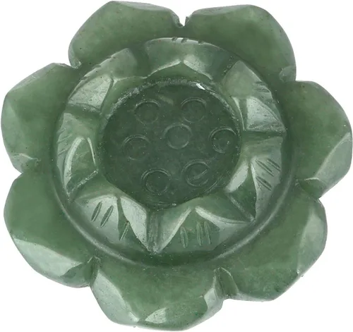 Miniatura 9 de rockcloud 2" Cristales curativos Rock Cuarzo Lotus Flower Crystal Ball Stand/Taper Candelabro Candelabro Transparente