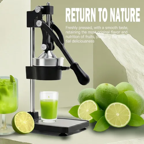 Miniatura 4 de Exprimidor de hierro fundido – Exprimidor manual de cítricos resistente, prensa profesional de naranja, exprimidor de limón de acero inoxidable
